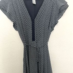 Flowy Navy Prints Dress